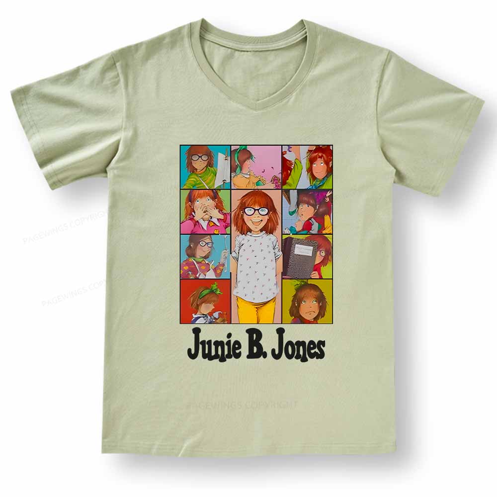 Pagewings Junie B Jones V-neck T-shirt