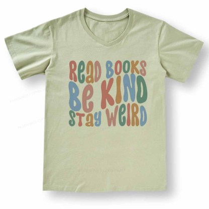 Pagewings Read Books Be Kind Stay Weird V-neck T-shirt