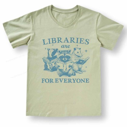 Pagewings Libraries Are For Everyone V-neck T-shirt