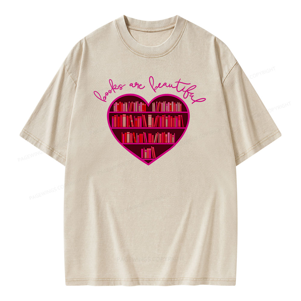 [Copy]Pagewings Librarian Book Reader Funny Book Lover T Shirts Unisex Washed T-shirt