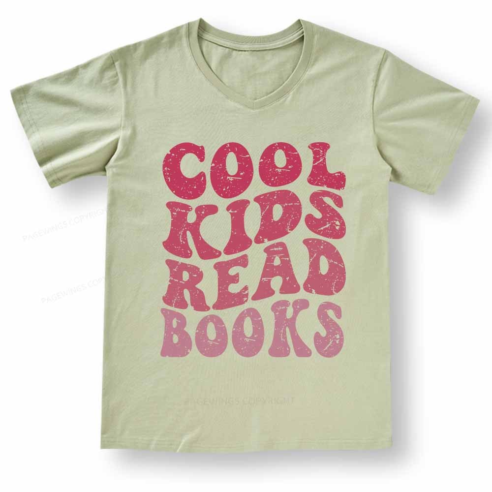 Pagewings Library Reader Book Nerd V-neck T-shirt