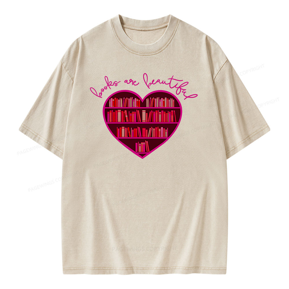 [Copy]Pagewings Librarian Book Reader Funny Book Lover T Shirts Unisex Washed T-shirt