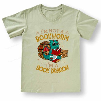 Pagewings Book Dragon V-neck T-shirt