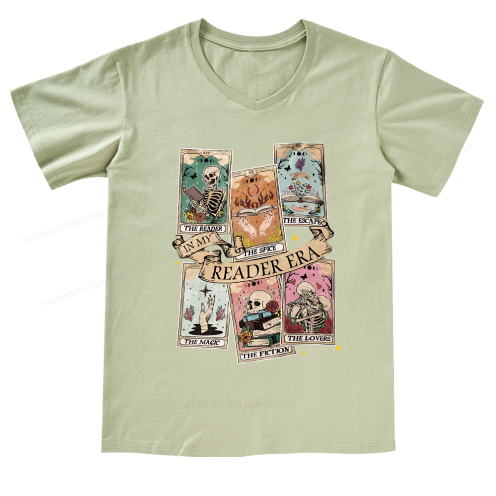 Pagewings Book Lover Gift, Bookish Gift V-neck T-shirt 