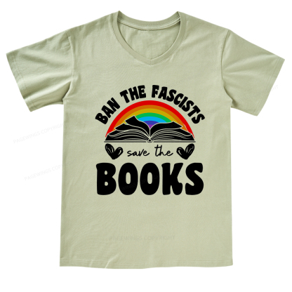 Pagewings Banned books V-neck T-shirt