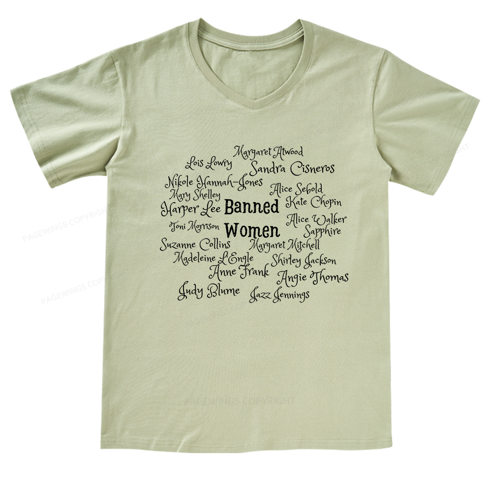 Pagewings Banned books V-neck T-shirt