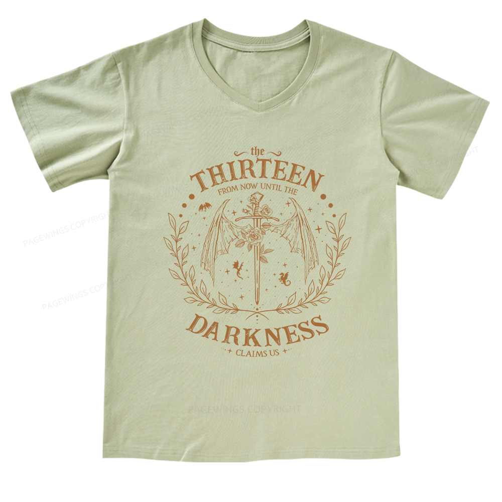 Pagewings The Thirteen Throne Of Glass V-neck T-shirt
