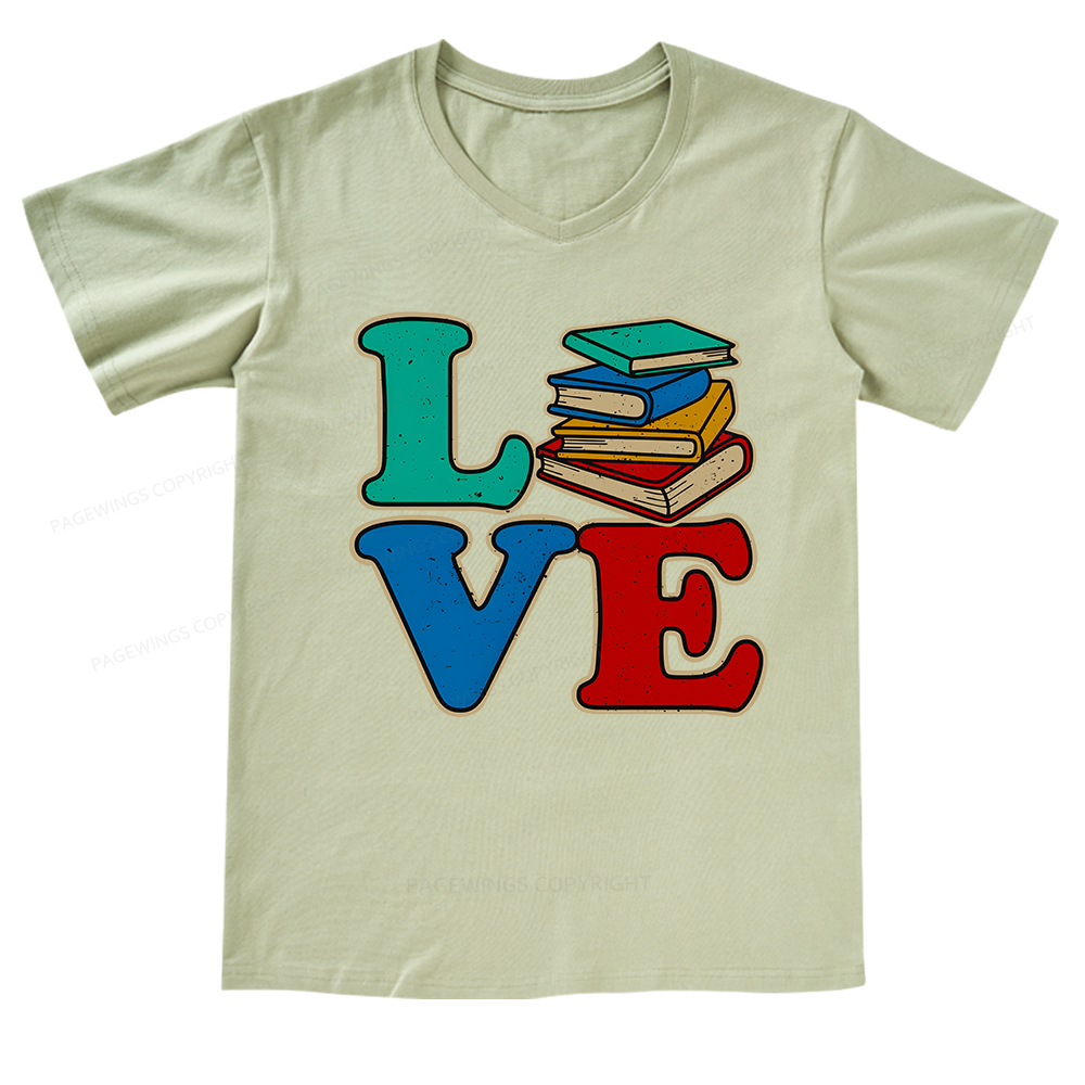 Pagewings Book Lovers V-neck T-shirt