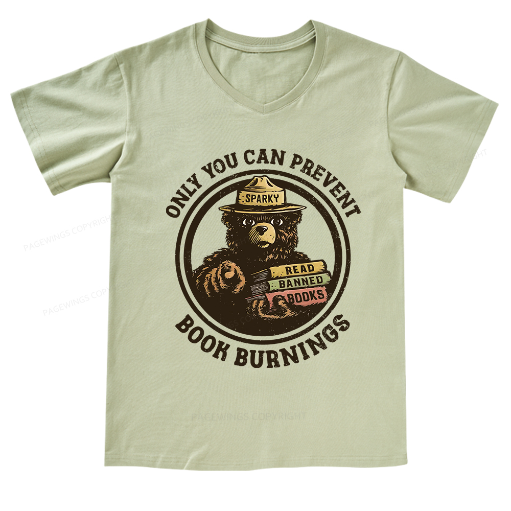 Pagewings Raise Hell Read Books V-neck T-shirt