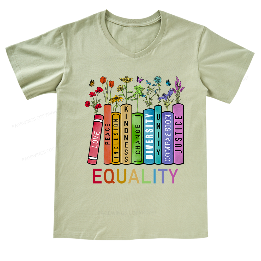 Pagewings Equal Rights Shirt V-neck T-shirt