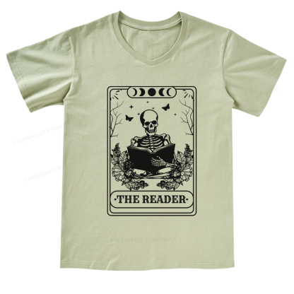 Pagewings The Reader V-neck T-shirt