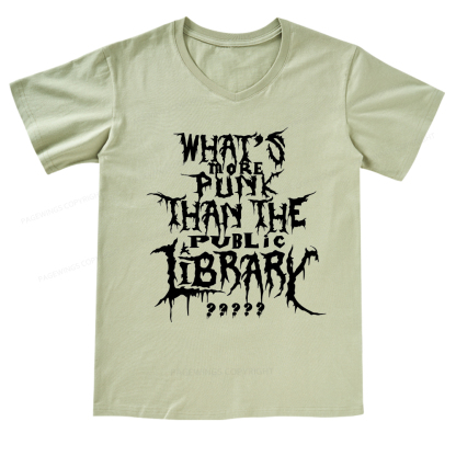 Pagewings What's More Punk Than The Public Library V-neck T-shirt