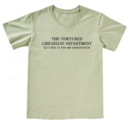 Pagewings The Tortured Librarians Departmen V-neck T-shirt