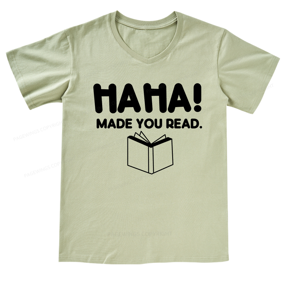 Pagewings Made You Read V-neck T-shirt