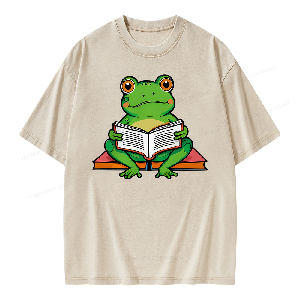 Pagewings reading book T-Shirts Unisex Washed T-shirt