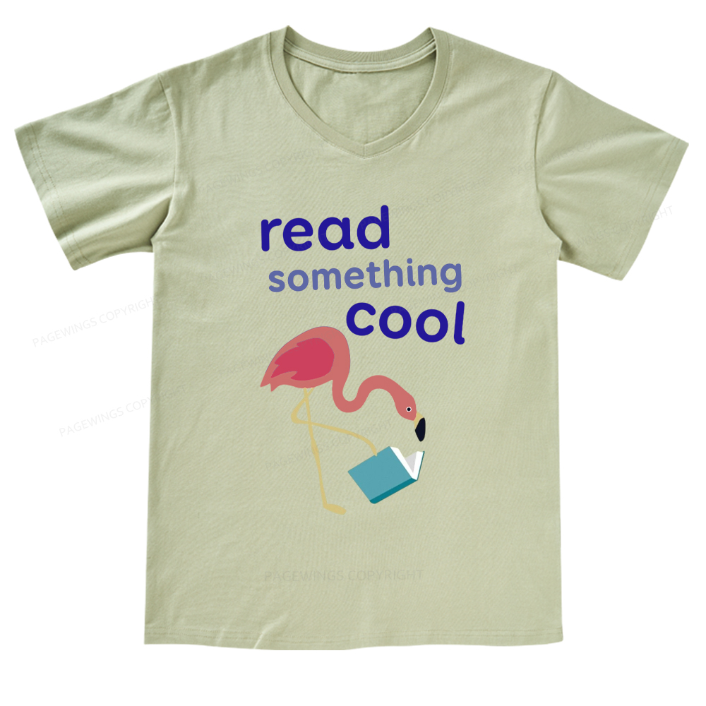 Pagewings Reading Something Cool V-neck T-shirt