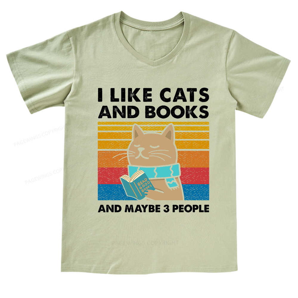 [Copy]Pagewings Shamrock Reading Books St Patricks Day V-neck T-shirt