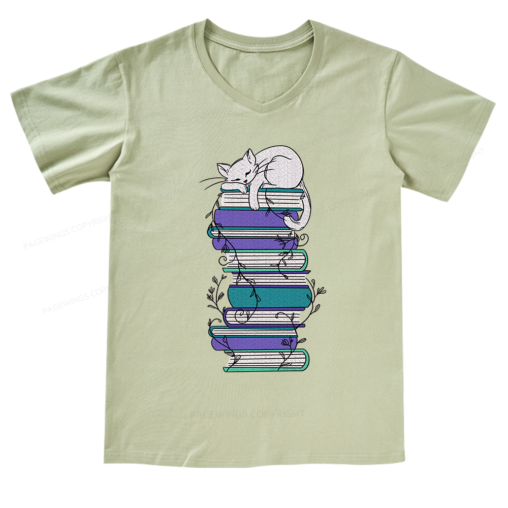 Pagewings Books V-neck T-shirt