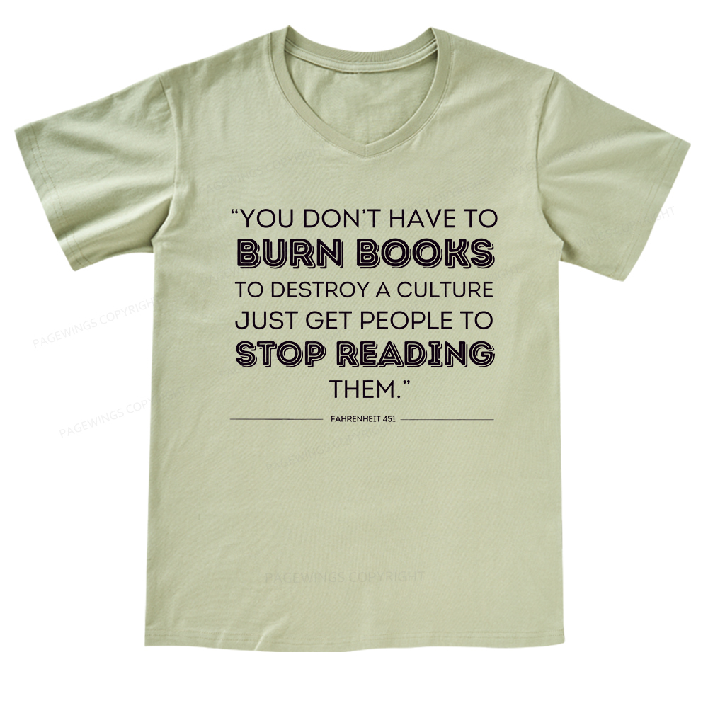 Pagewings Dystopian Book Shirt Classic Literature Gift V-neck T-shirt