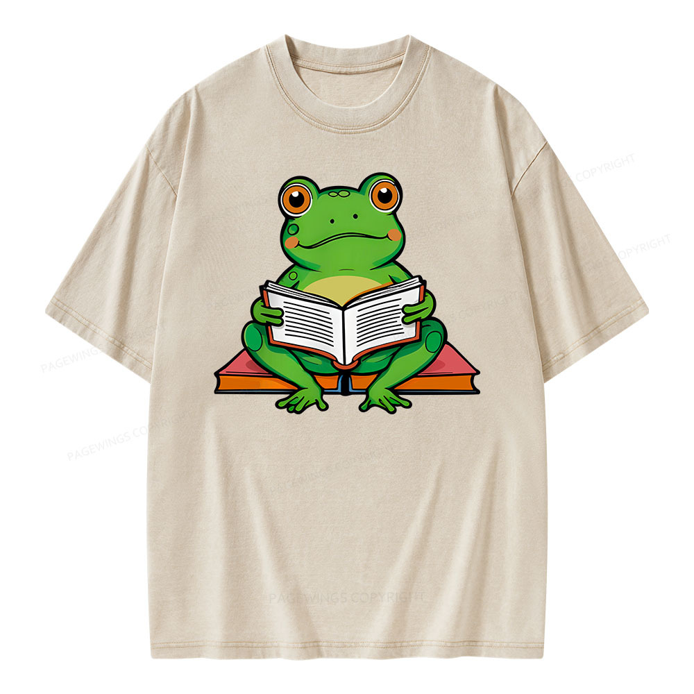 Pagewings reading book T-Shirts Unisex Washed T-shirt