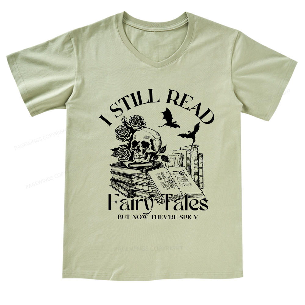 Pagewings Ift For Book Lovers, Fantasy Dragon V-neck T-shirt