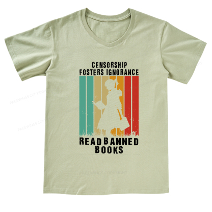 Pagewings Banned Books Vintage V-neck T-shirt
