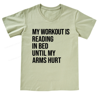 Pagewings My Workout Reading V-neck T-shirt