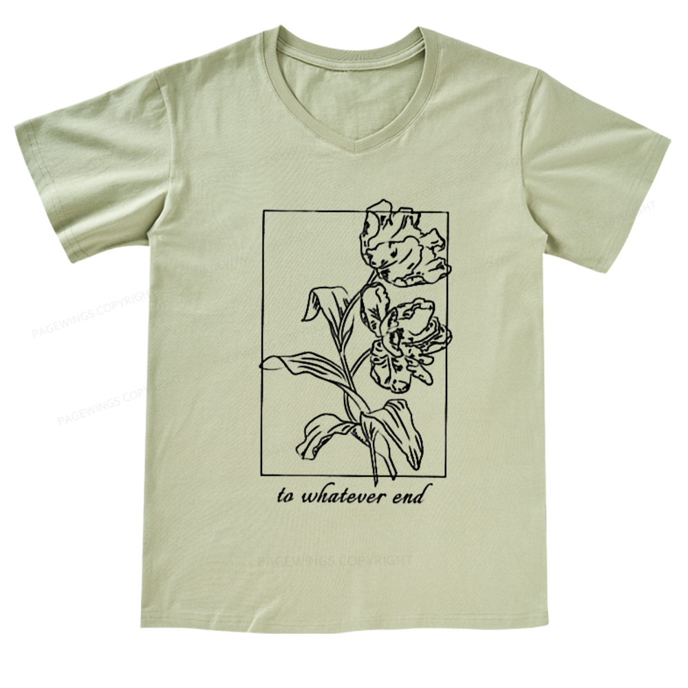 Pagewings To Whatever End t-shirt  V-neck T-shirt