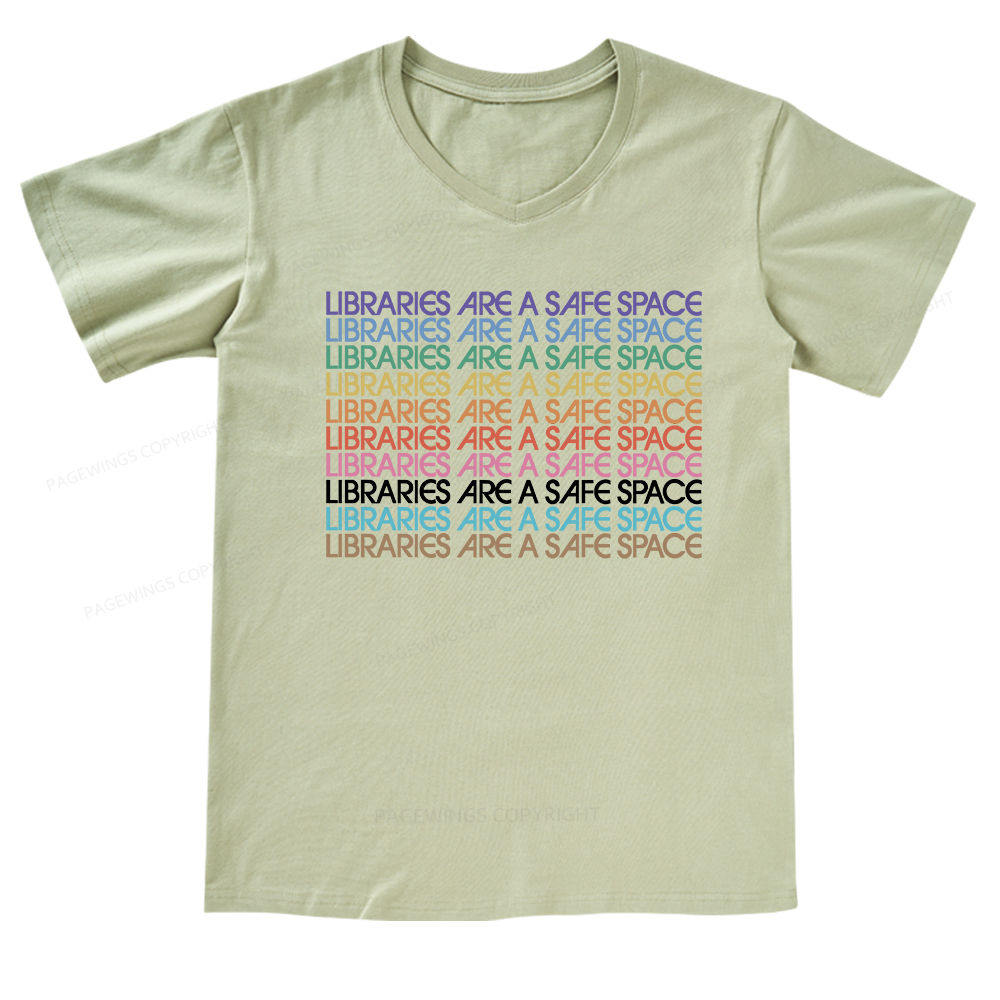 Pagewings Libraries Are For Everyone V-neck T-shirt