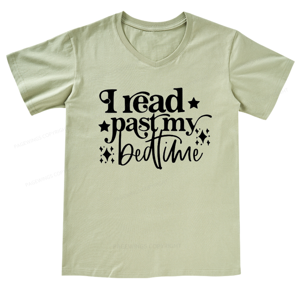Pagewings I Read Past My Bedtime V-neck T-shirt