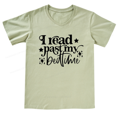 Pagewings I Read Past My Bedtime V-neck T-shirt