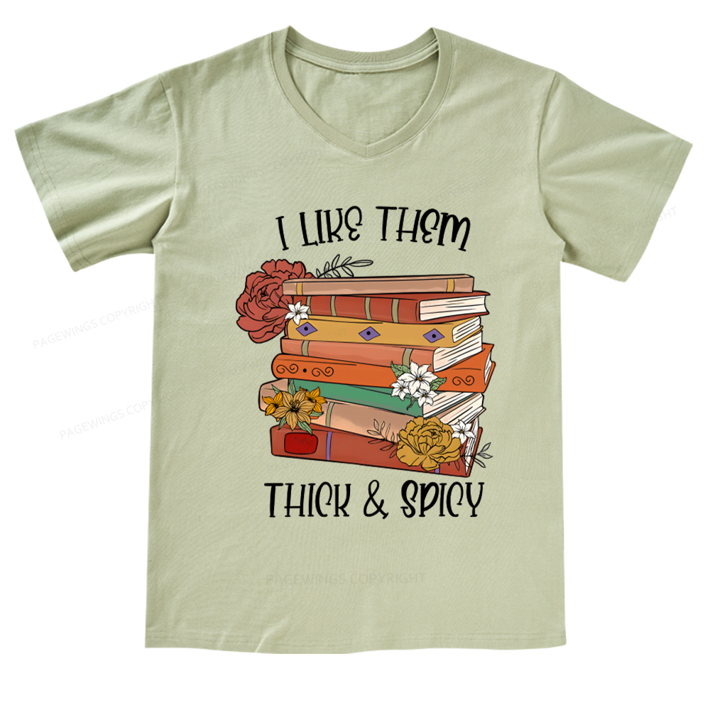 Pagewings Spicy Books Shirt, Spicy Reader V-neck T-shirt