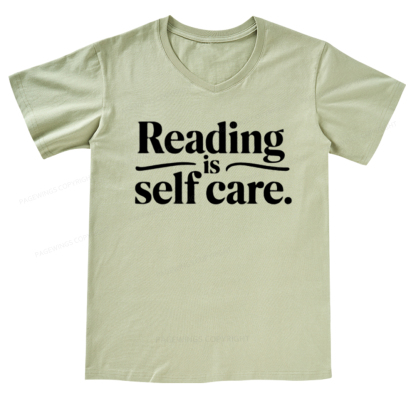 Pagewings Reading Self Care V-neck T-shirt