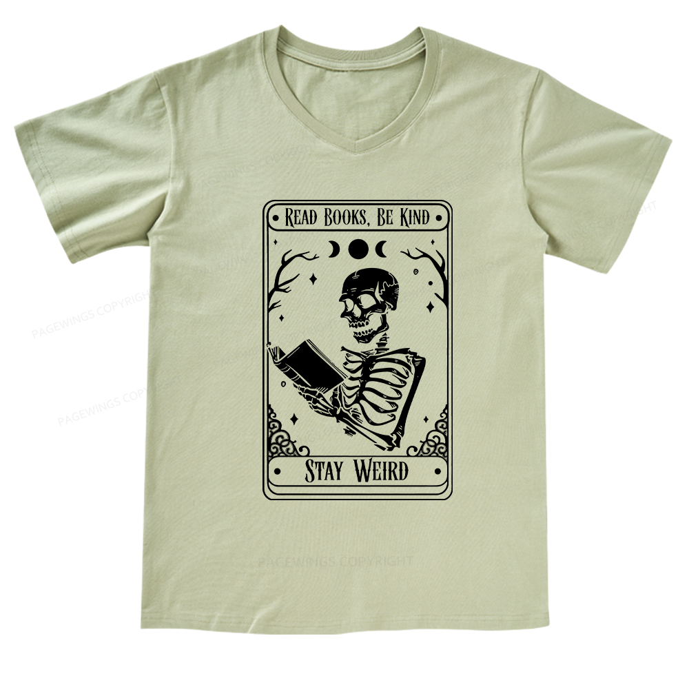 Pagewings Read Book Be Kind V-neck T-shirt