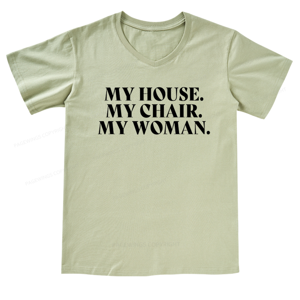 Pagewings My House Fourth Wing Classic T-Shirt V-neck T-shirt