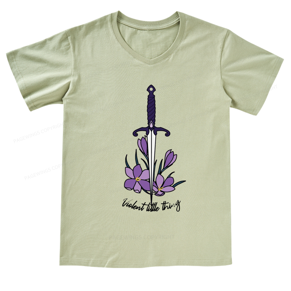 Pagewings ‘’Violent Little Thing" Fourth Wing MC Classic T-Shirt V-neck T-shirt