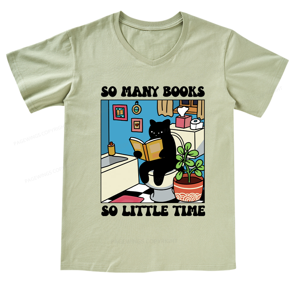 Pagewings So Many Books So Little Time-neck T-shirt