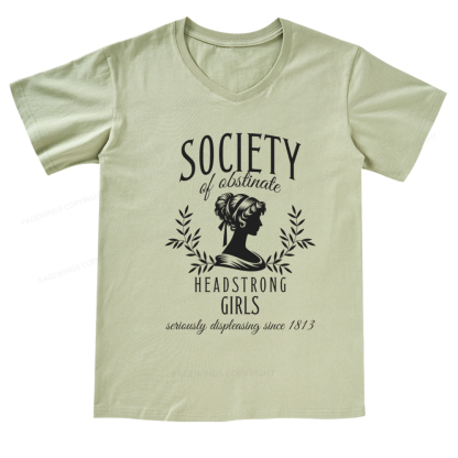 Pagewings Society Of Obstinate Headstrong Girls V-neck T-shirt