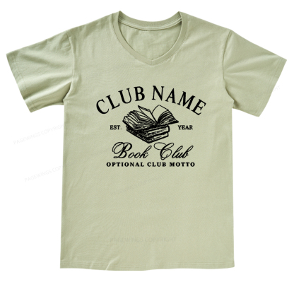 Pagewings Personalized Book Club V-neck T-shirt