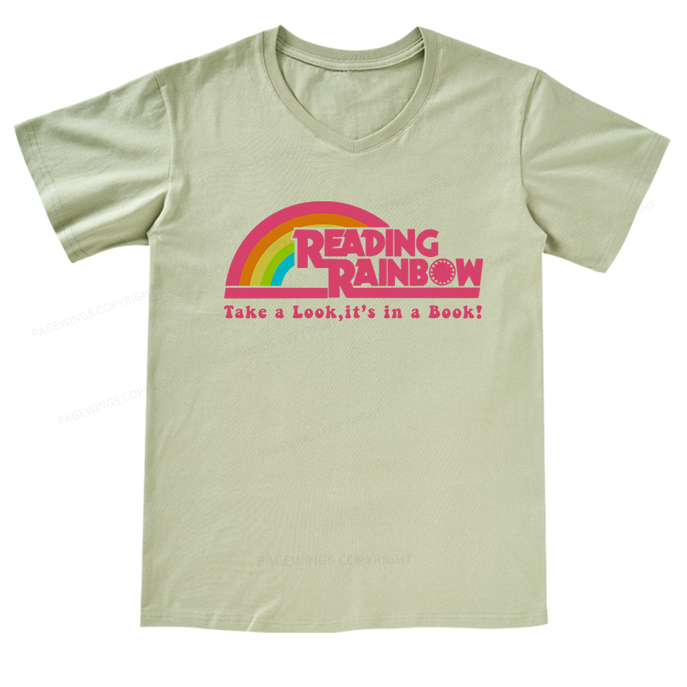 Pagewings Take a Look it's in a Book V-neck T-shirt