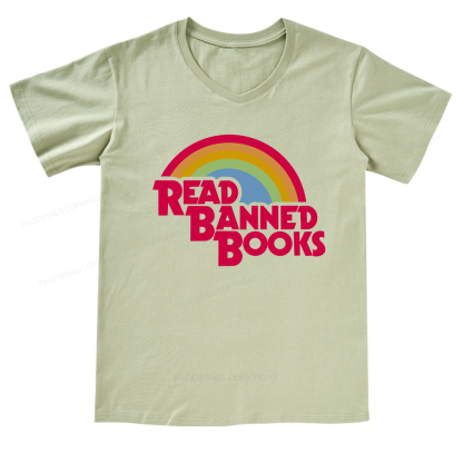 Pagewings Read Banned Books V-neck T-shirt