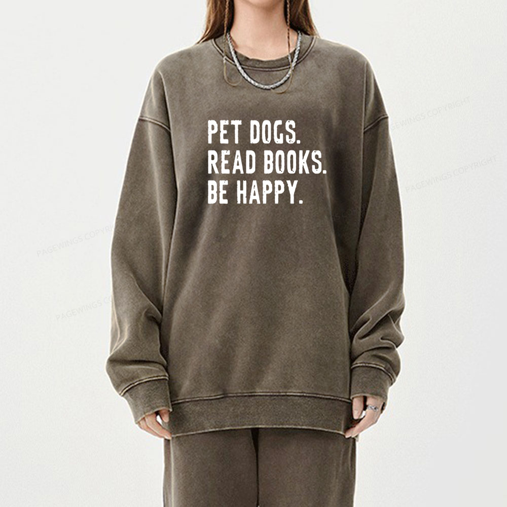 PagewingsBook Sweatshirt, Book Lover Gift Unisex Washed Sweatshirt