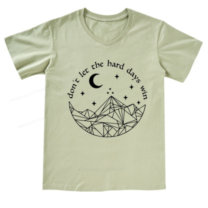 Pagewings Don’t Let the Hard Days Win V-neck T-shirt