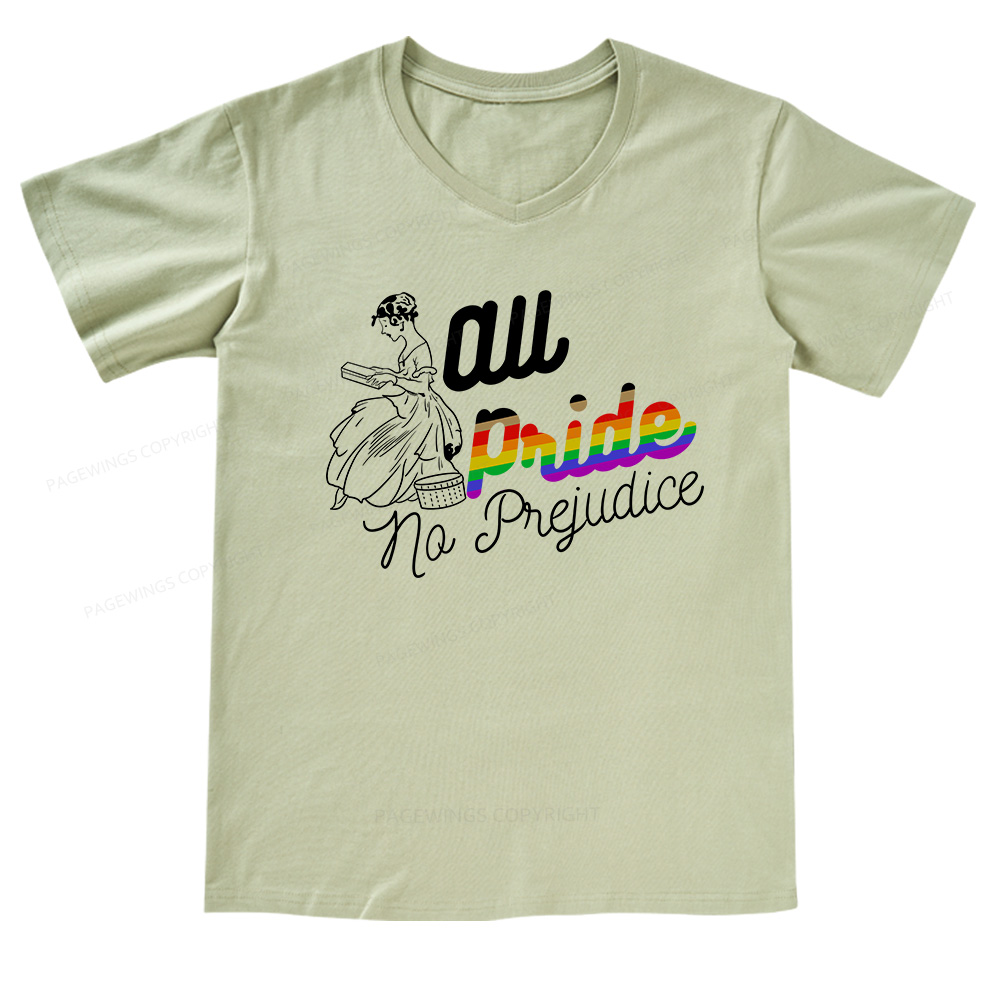 Pagewings All Pride No Prejudice V-neck T-shirt