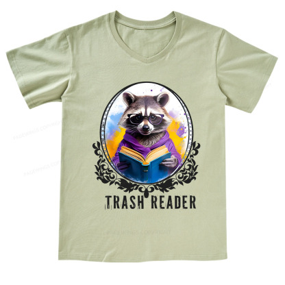 Pagewings Trash Reader V-neck T-shirt