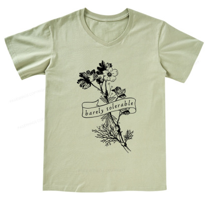 Pagewings Barely Tolerable V-neck T-shirt