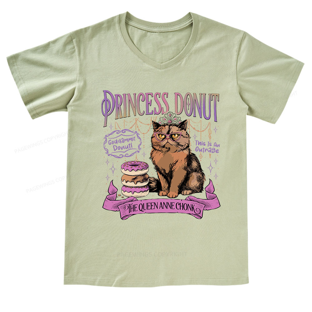 Pagewings Princess Donut V-neck T-shirt