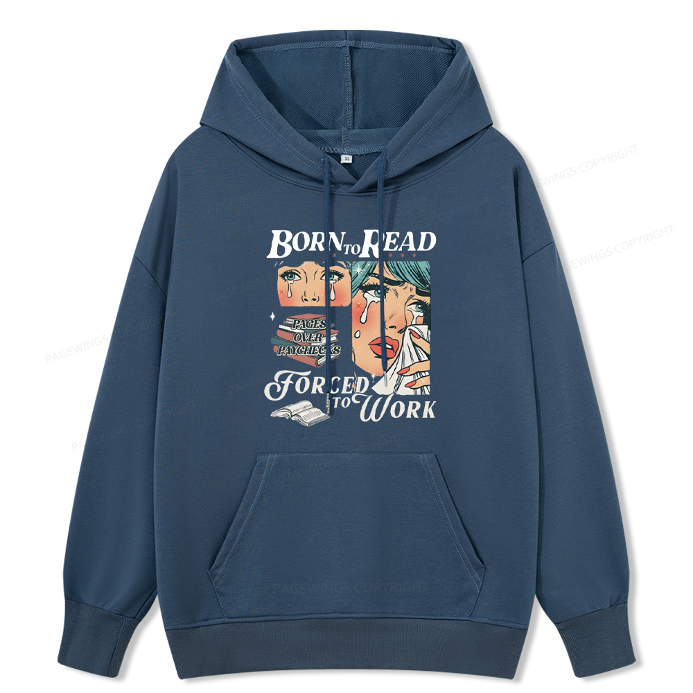 Pagewings Born To Read Bookish Unisex Classic Hoodie