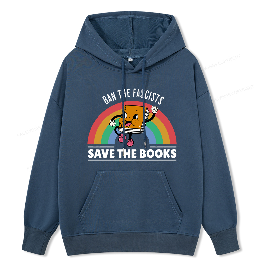 Pagewings Ban The Fascists Save The Books Unisex Classic Hoodie