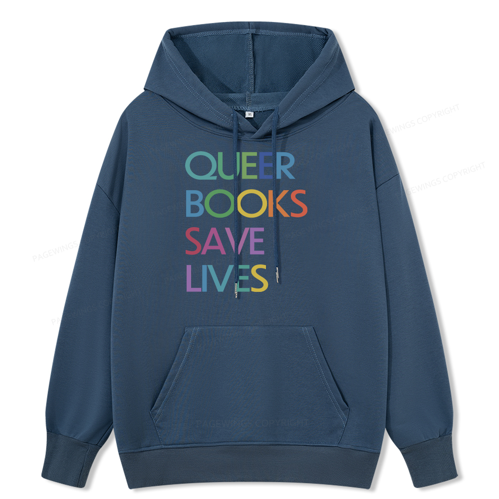 Pagewings Queer Books Save Live Unisex Classic Hoodie